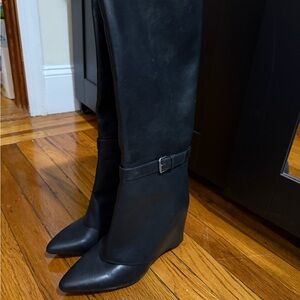 Black Leather Women's Boots